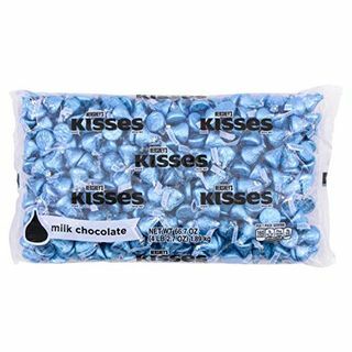 Hershey's Kisses Blue Foils Milk Chocolate Candy, 66,7 Oz. (400 kusů)