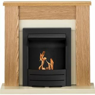 Adam Solus Fireplace Suite in Oak with Colorado Bio Ethanol Fire