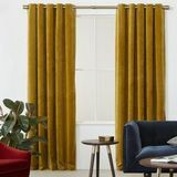 Julius Velvet Eyelet Lined Pair of Curtains, od 69 GBP