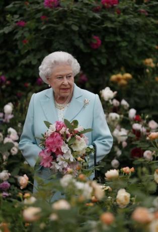 královna elizabeth ii na výstavě květin chelsea 23. května 2016