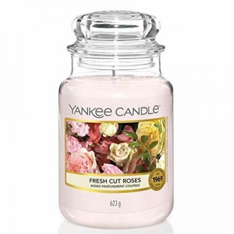 Vonná svíčka Yankee Candle | Čerstvé řezané růže velká sklenice svíčka | Doba hoření: až 150 hodin