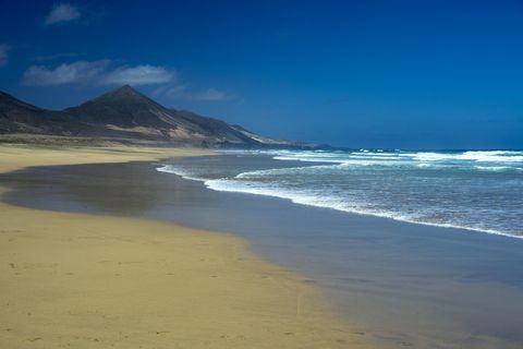 Playa de Cofete, Fuerteventura, Kanárské ostrovy, Španělsko