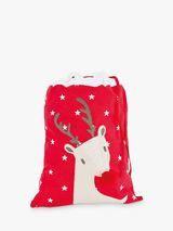 Vánoční pytel Jolly Reindeer, červený