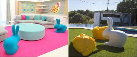 králičí židle love island qeeboo