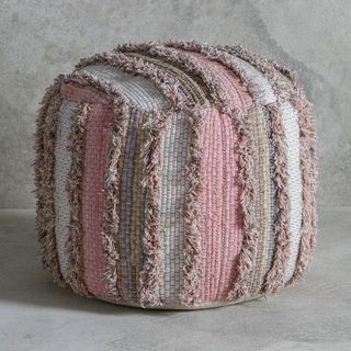 Paisley Pouffe v Blush