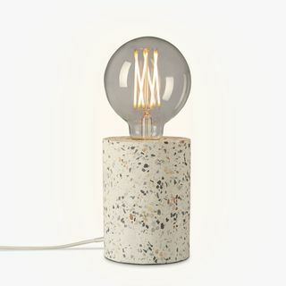 Terrazzo Bulbholder stolní lampa, bílá