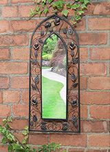 ChoicefullBargain Enchanted kovový rám klenuté zahradní zrcadlo