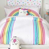 FLOUR SHOP Organic Rainbow Duvet Cover & Sham Set