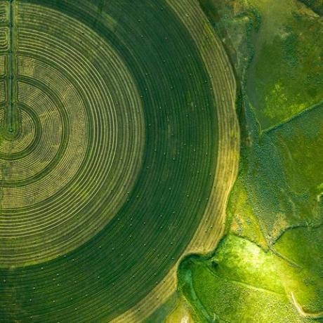 letecké fotografie vzory zemědělské půdy