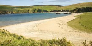 Unst shetland ostrov beach