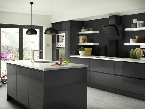 B&Q IT Marletti Anthracite Gloss Kitchen, od 1072 GBP