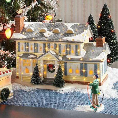 Vánoční vesnice domy nastavit dekorace