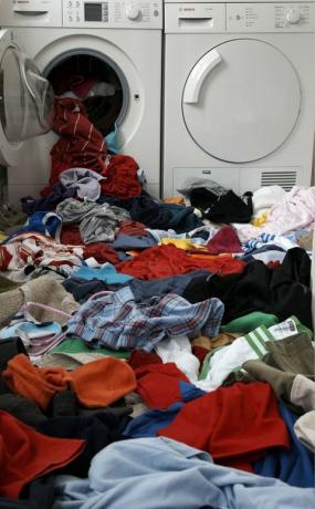 Praní rozlité z pračky