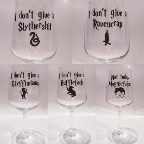 Nálepky na skleněné víno Harry Potter
