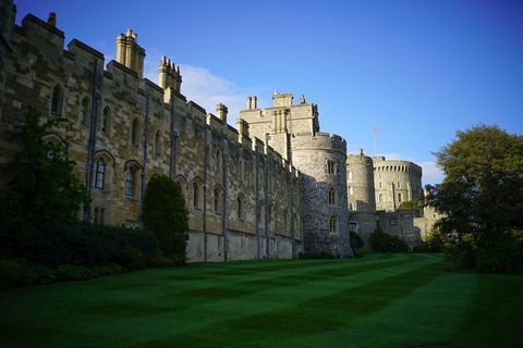 Windsor Castle trávník během královské svatby