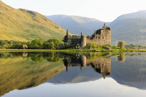 velká británie, skotsko, skotská vysočina, argyll and bute, loch awe, zřícenina hradu hrad Kilchurn