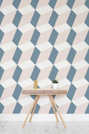 Předsíň geometrické tapety od Murals Wallpaper