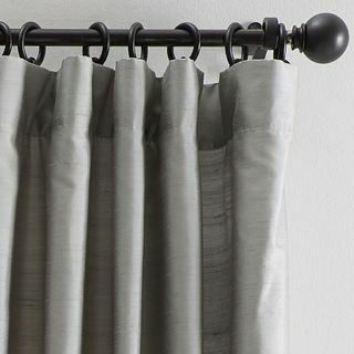 Silk Pole-Pocket Curtain