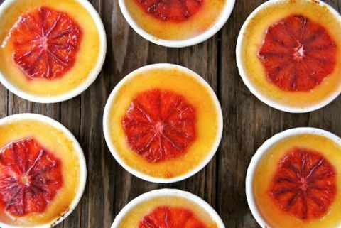 krev oranžová šampaňské creme brulee