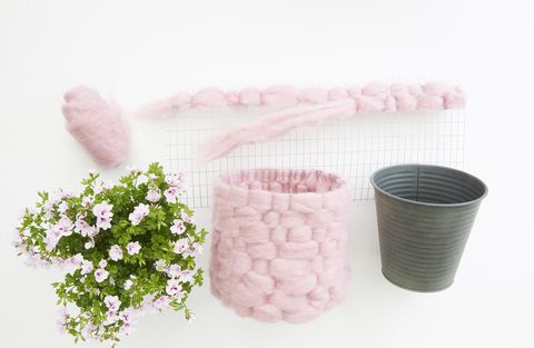 Geraniums květináče s růžovou vlnou, DIY projekt