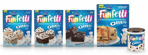 Pillsbury pečení funfetti a oreo cookie line