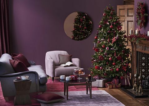 John Lewis Brunswick Spruce 7ft - Ruby Christmas theme 2018