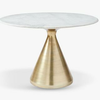 západní jilm Silhouette Marble 4místný podstavec jídelní stůl, bronz