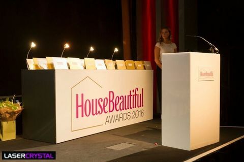 House Beautiful Awards 2016 - trofeje dodané společností Laser Crystal