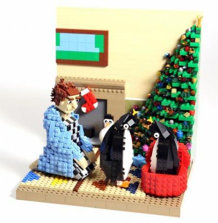 Vánoční reklamy Johna Lewise vytvořené pomocí cihel LEGO.