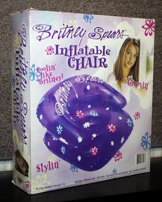 Nafukovací židle Britney Spears VTG 90s Baby One Time Era VERY RARE