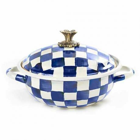 Royal Check Enamel Kasserbole Dish