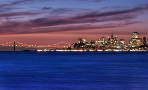 San Francisco, Kalifornie Skyline při východu slunce