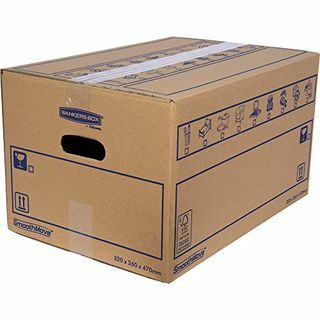 Dvouplášťové kartonové krabice SmoothMove pro vysoké zatížení s úchyty, 10 balení