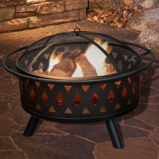 Izzo Crossweave Steel Wood Burning Fire