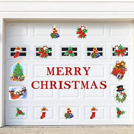Veselé Vánoce magnety na garážová vrata