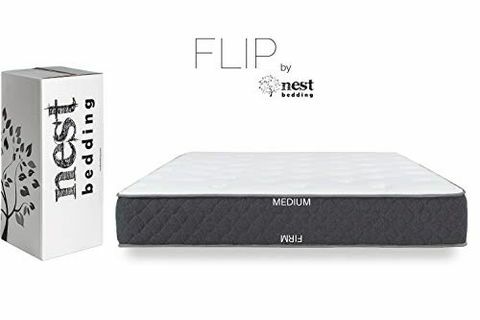 Nest Bedding FLIP, Amazon-exkluzivní oboustranná hybridní postel v krabici, chladicí gelová pěna a ráže cívky, CertiPUR-US, 10-letá záruka, Made in USA