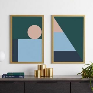 Sadie Geometric Set of 2 Framed Prints, 40 x 60cm