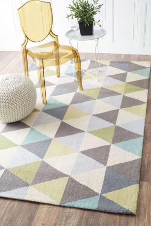 Wayfair geometrický pastelový tiskový koberec