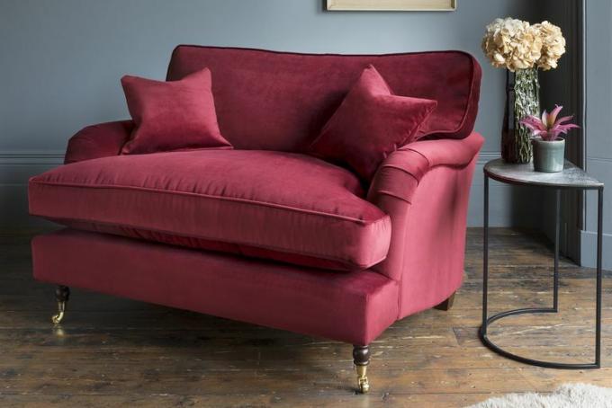 Alwinton Snuggler In Lumino Wine, Sofas & Stuff