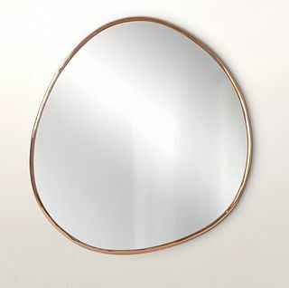 Oblázkové zrcadlo z růžového zlata, extra velké